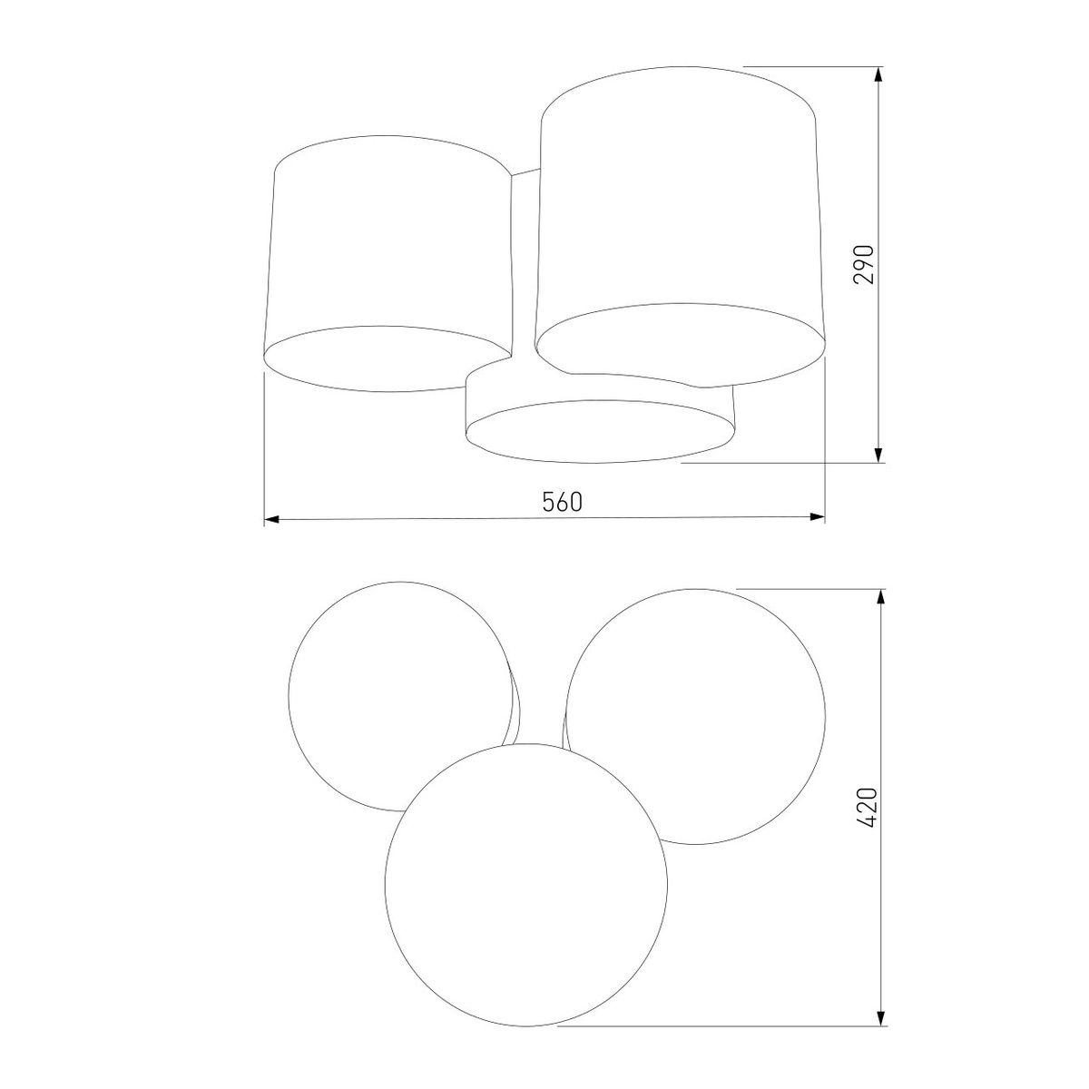 Потолочный светильник TK Lighting 3445 Mona Black/Gold
