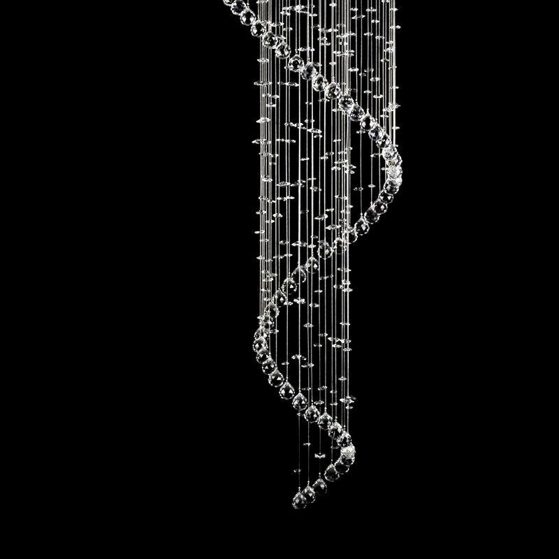 Каскадная люстра Artglass Spiral 600X2500 Chaos CE