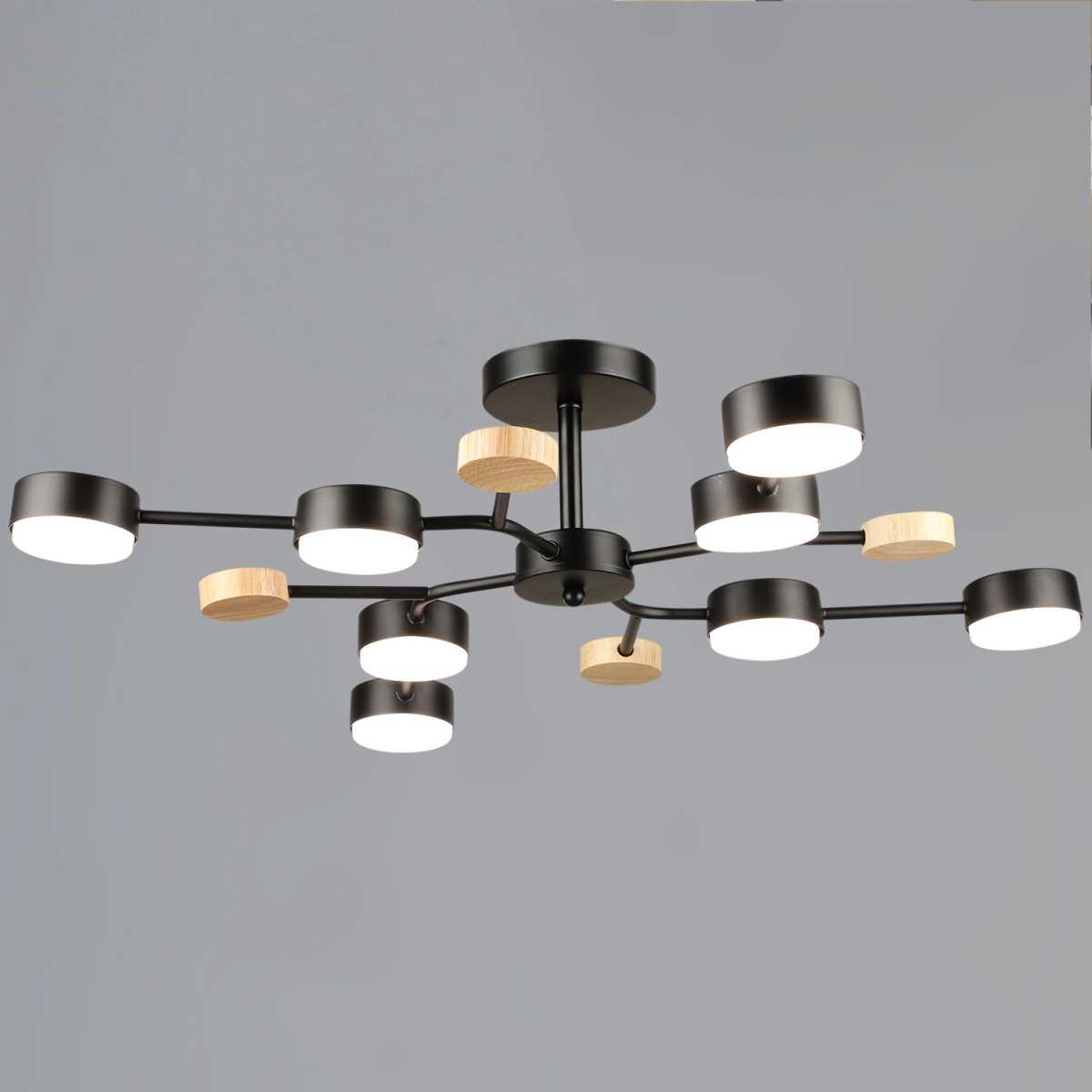 Люстра Reluce 03860-0.3-08 BK+WOOD GX53