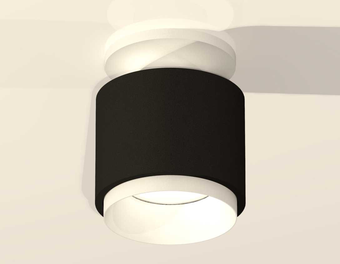 Комплект накладного светильника Ambrella light Techno Spot XS7511040 SBK/SWH черный песок/белый песок (N7925, C7511, N7030)