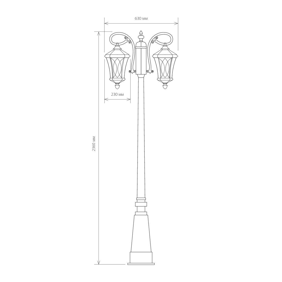 Садово-парковый светильник Elektrostandard Virgo F/2 капучино a031925