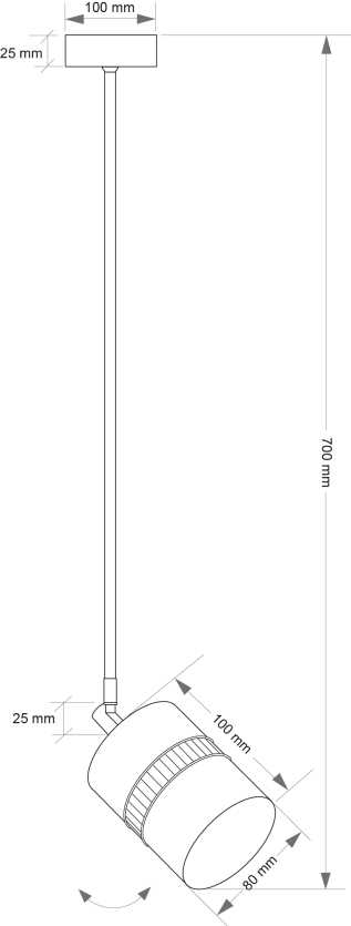 Подвесной светильник  KUTEK VESTO VES-ZW-1(ZM)P