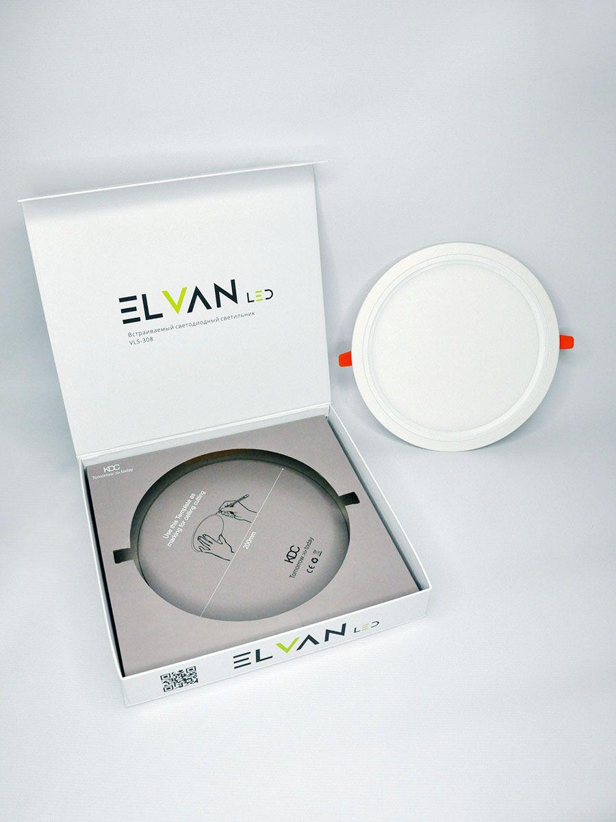 Встраиваемый светодиодный светильник Elvan VLS-308R-22W-NH-Wh