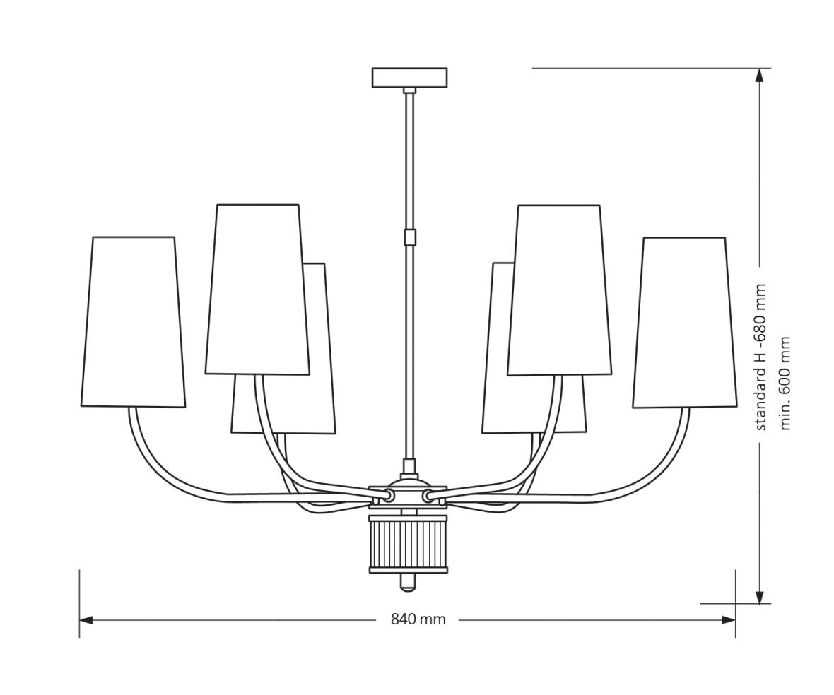 Подвесная люстра KUTEK MOOD Pesaro PES-ZW-6(Z)