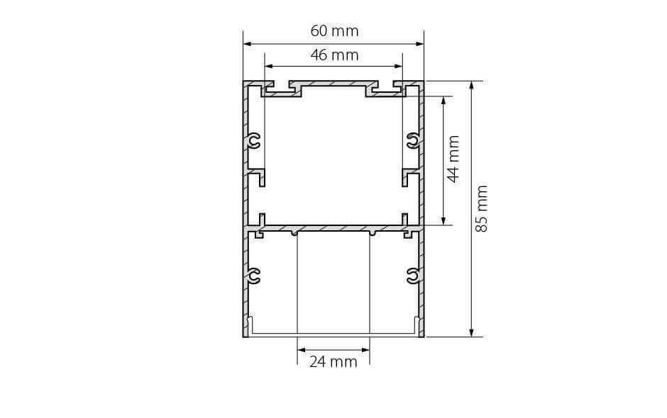 Профиль Arlight ARH-LINE-6085-2000 BLACK 018681