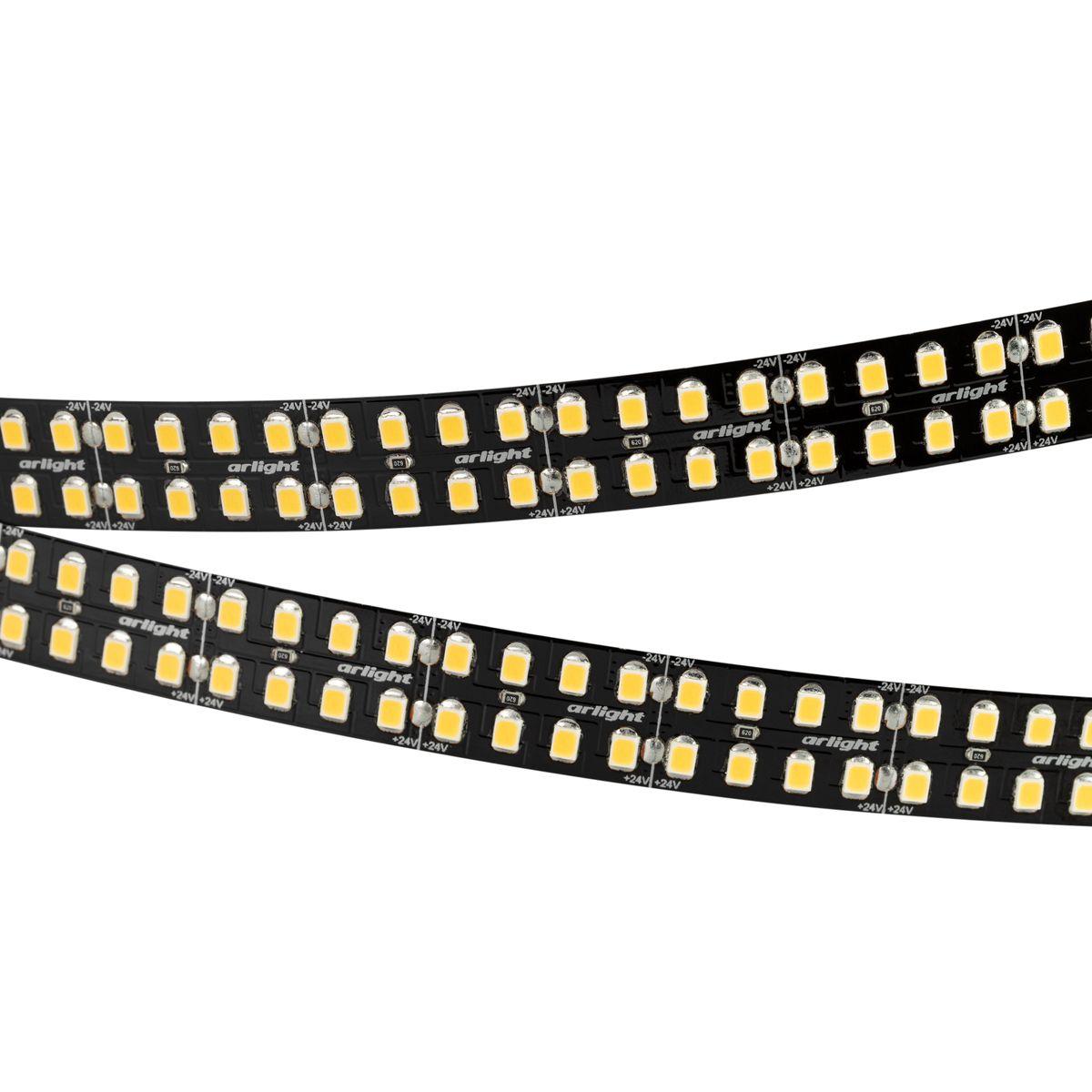 Светодиодная лента Arlight 4W/m 320Led/m 2835SMD теплый белый 5M RT-A320-BLACK-15mm 24V Warm3000 CRI98 032615(2)
