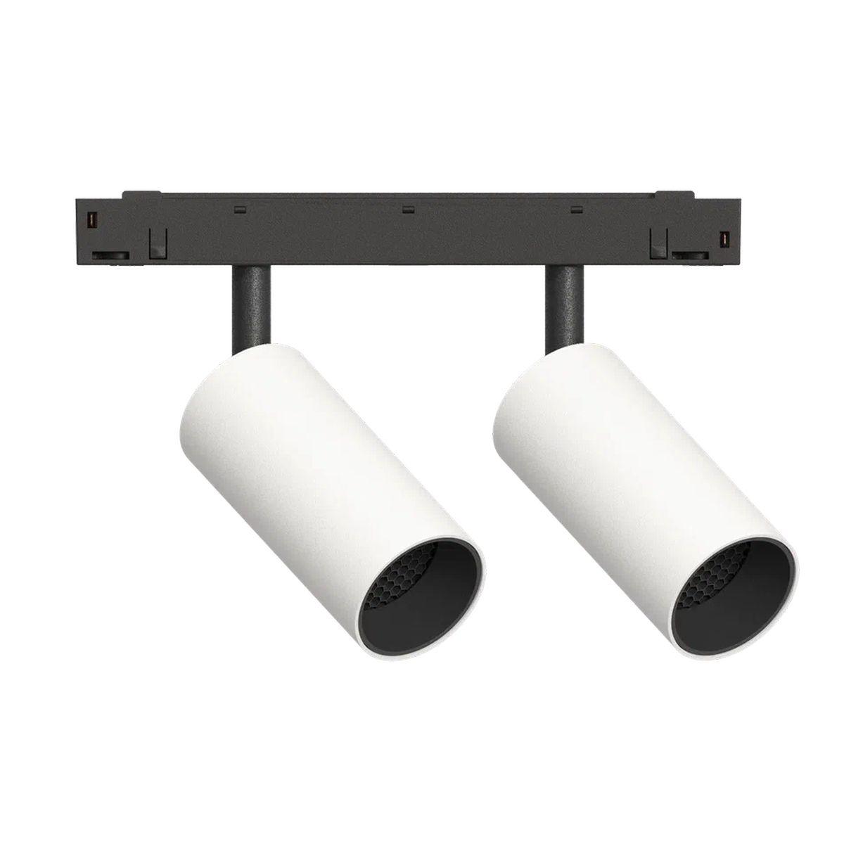 GRAFFIT Трековый светильник TWIN-SPOT LED 48В 2x6Вт 3000К CRI90 50° NO-DIM белый песок