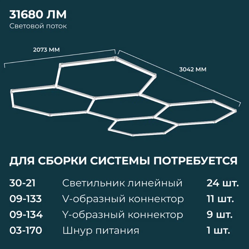 Накладной линейный светодиодный светильник Apeyron Net 30-21