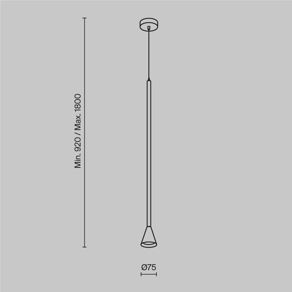 Подвесной светильник Maytoni Technical Arrow P064PL-01B