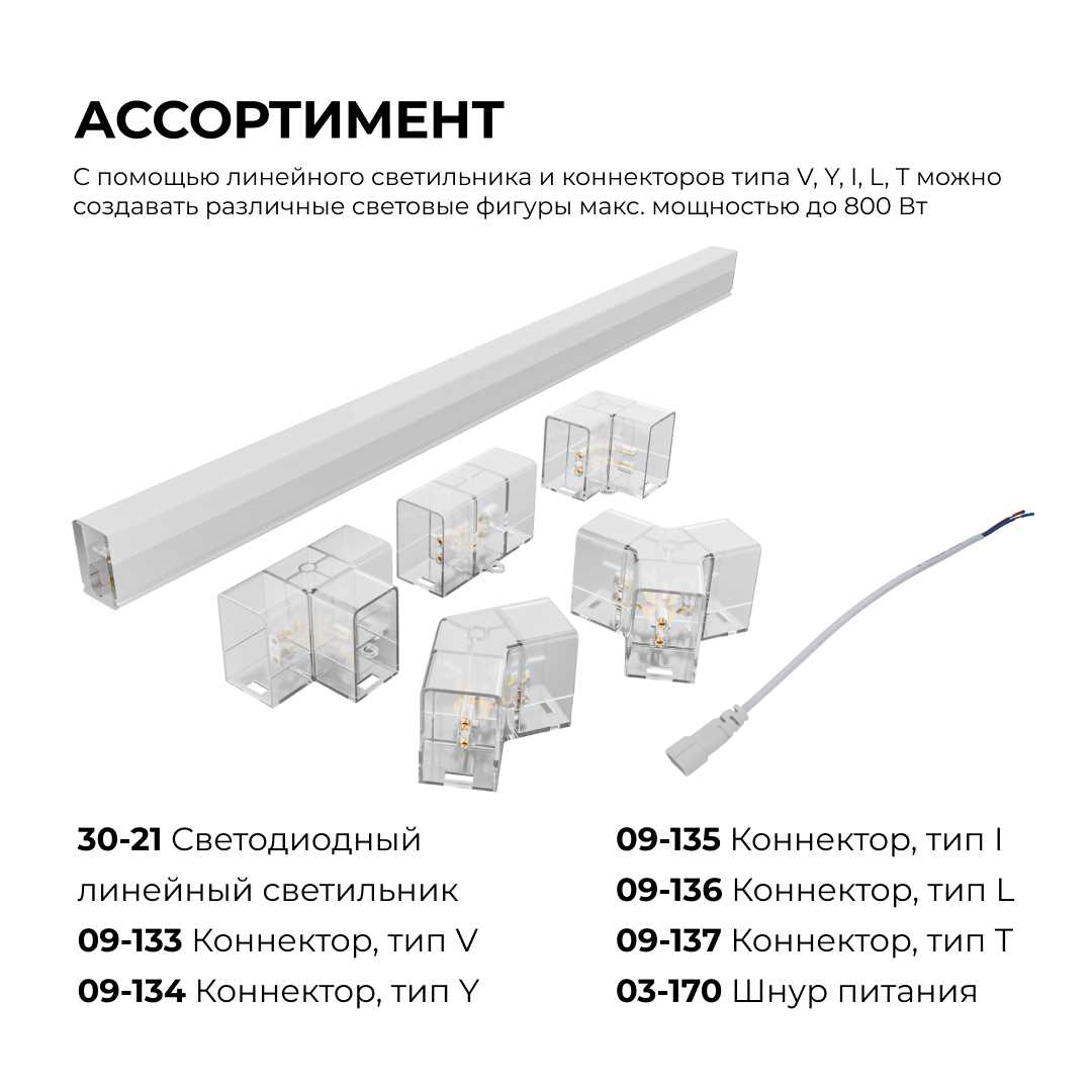 Коннектор для светильников серии NET тип Y Apeyron 09-134