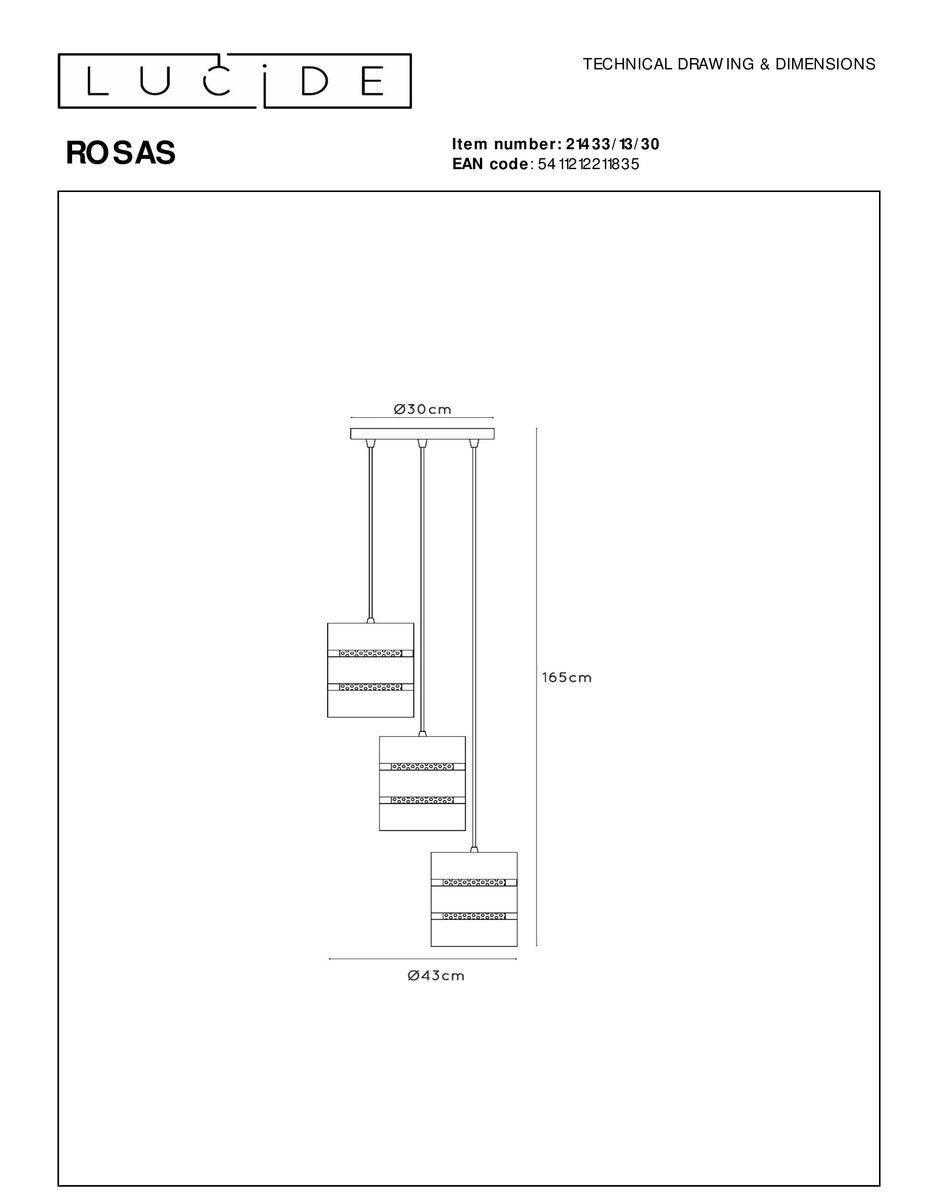 Подвесная люстра Lucide Rosas 21433/13/30