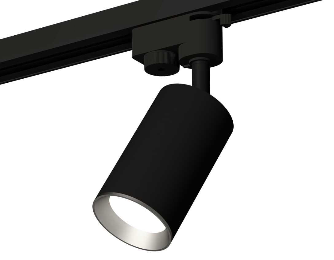 Комплект трекового светильника Ambrella light Track System XT6323004 SBK/PSL черный песок/серебро полированное (A2521, C6323, N6104)