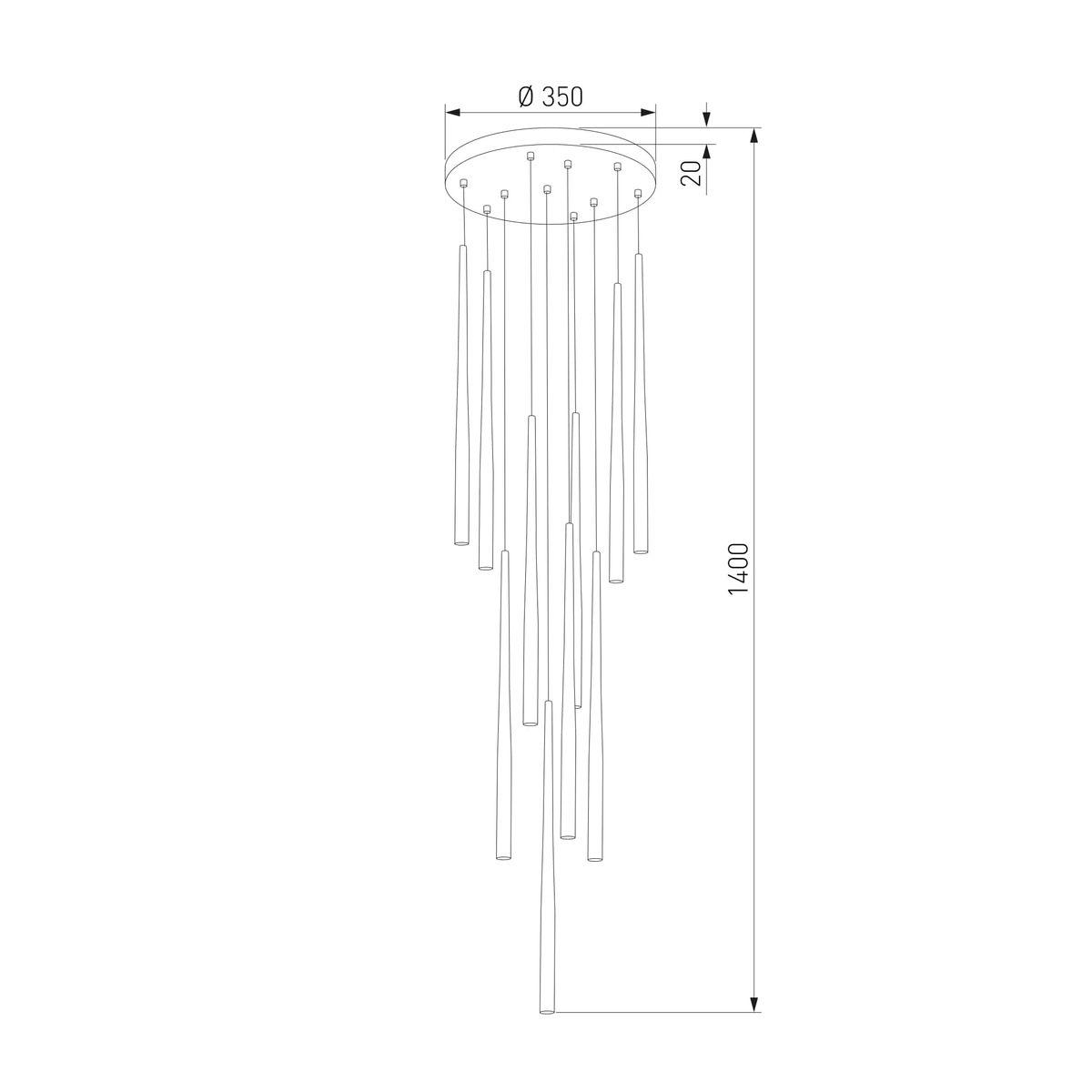 Подвесная люстра TK Lighting 10118 Piano