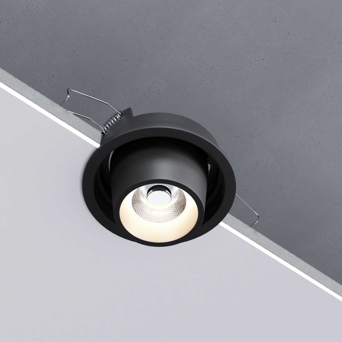 Встраиваемый светодиодный светильник Elektrostandard Conner 25086/LED 8W 4000K черный a063992