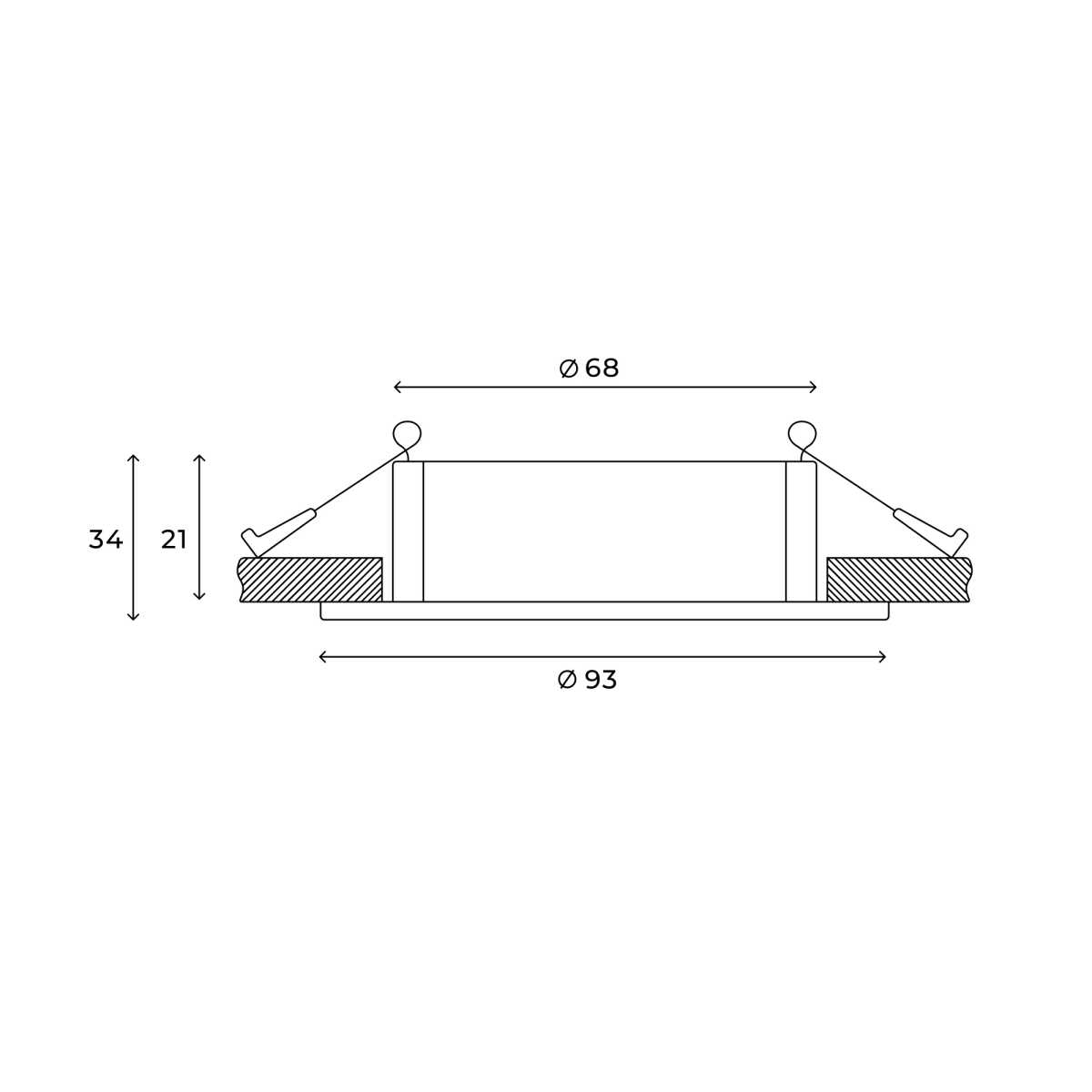 Встраиваемый светильник Hesby Lighting Hesby Bodo IP20,10Вт, GU5.3, белый HSBL_0104