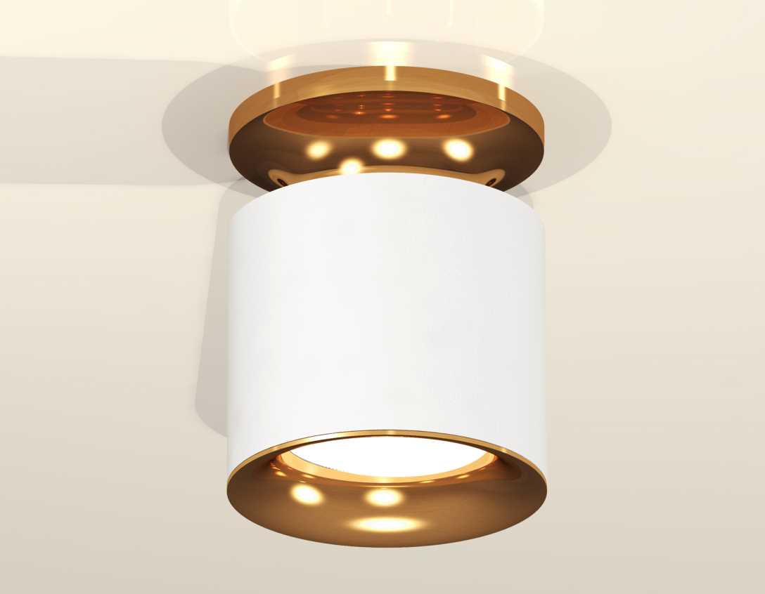 Комплект накладного светильника Ambrella light Techno Spot XS7401122 SWH/PYG белый песок/золото желтое полированное (N7929, C7401, N7014)