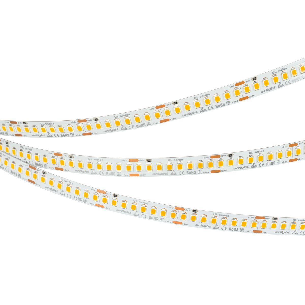 Светодиодная лента Arlight 20W/m 200Led/m 2835SMD теплый белый 5M UL-A200-10mm 24V Warm2400 037223
