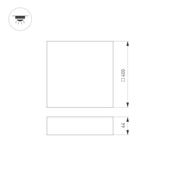 Потолочный светодиодный светильник Arlight SP-Quadro-S400x400-40W Day4000 034795