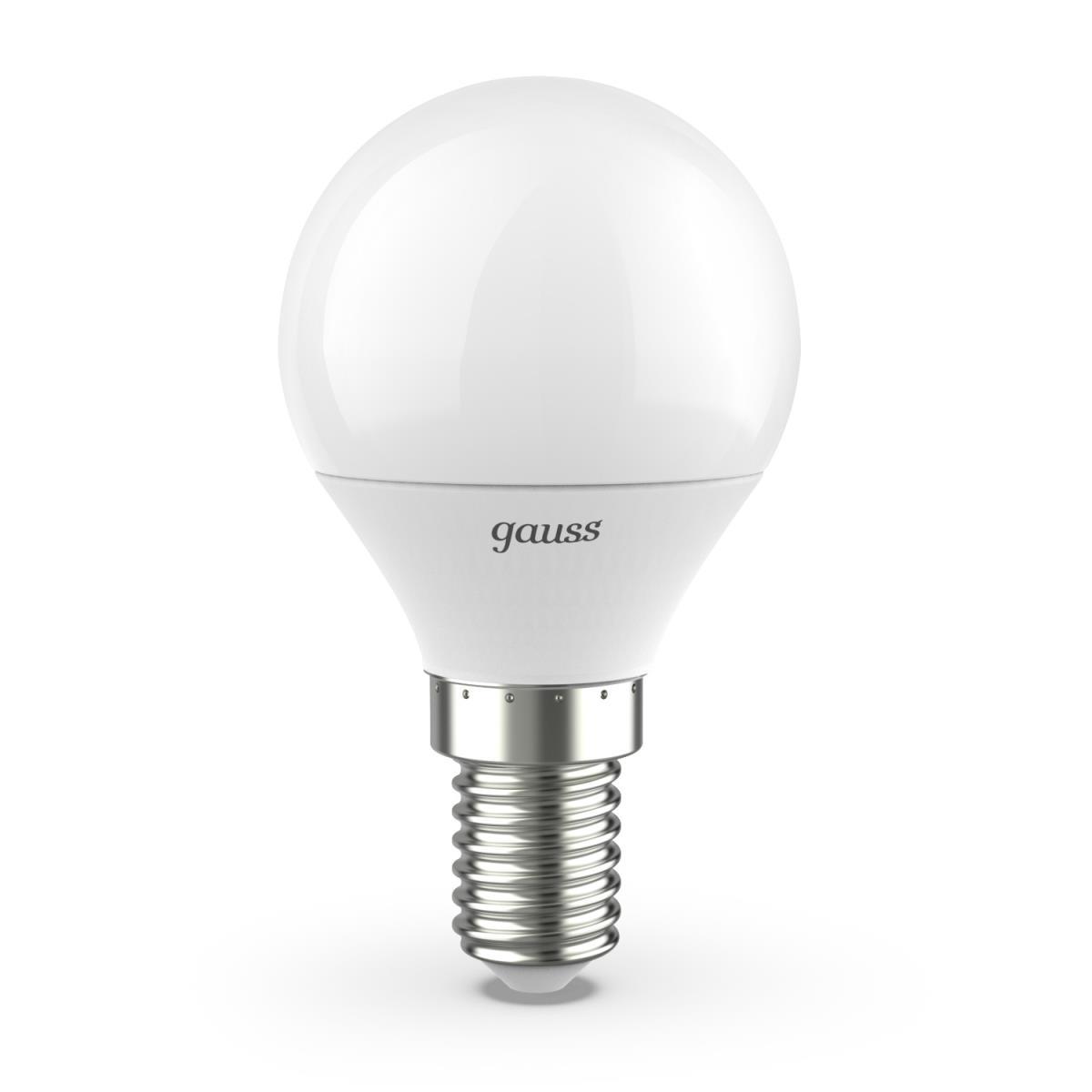Лампа светодиодная Gauss E14 9.5W 4100K матовая 105101210