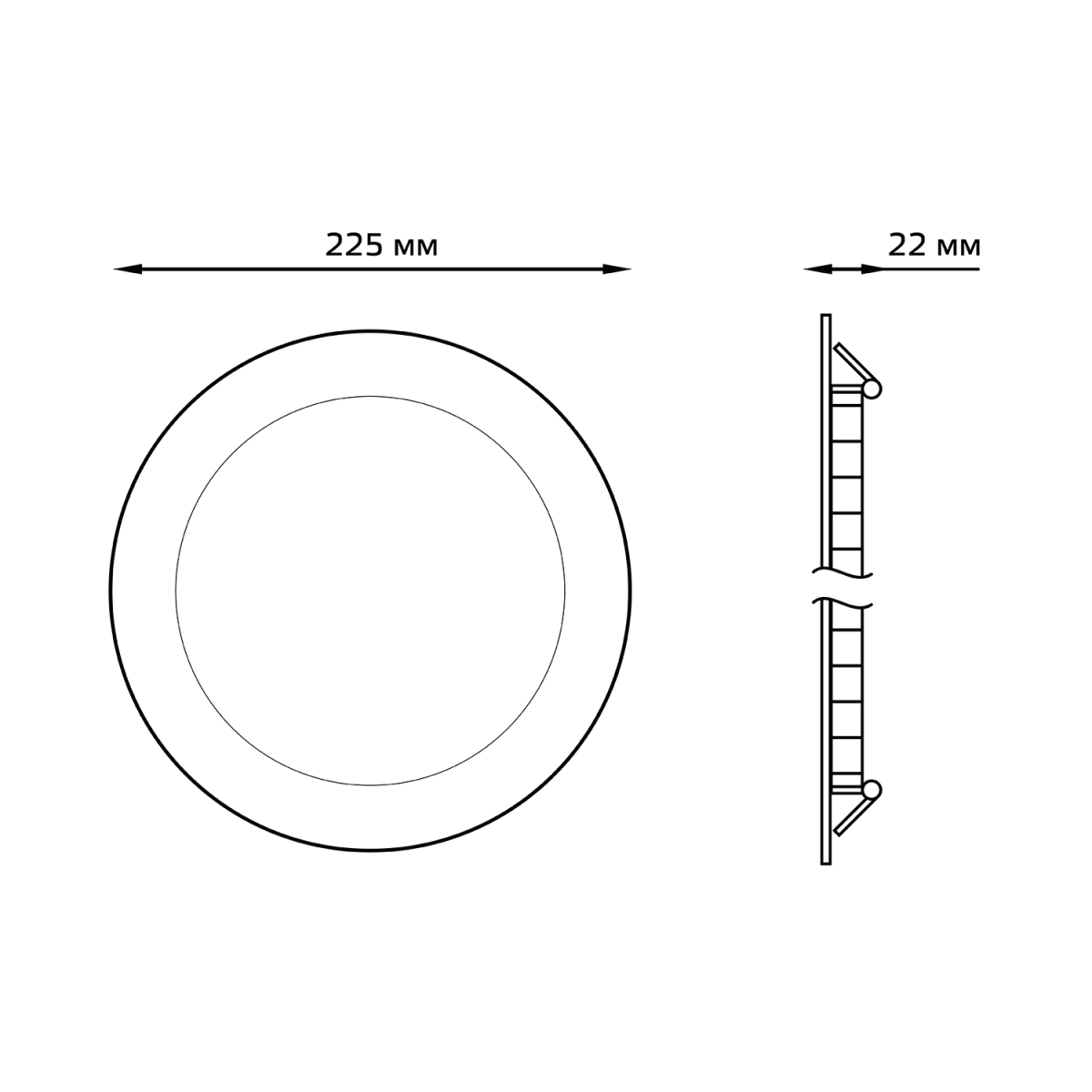 Встраиваемый светодиодный светильник Gauss 939111118