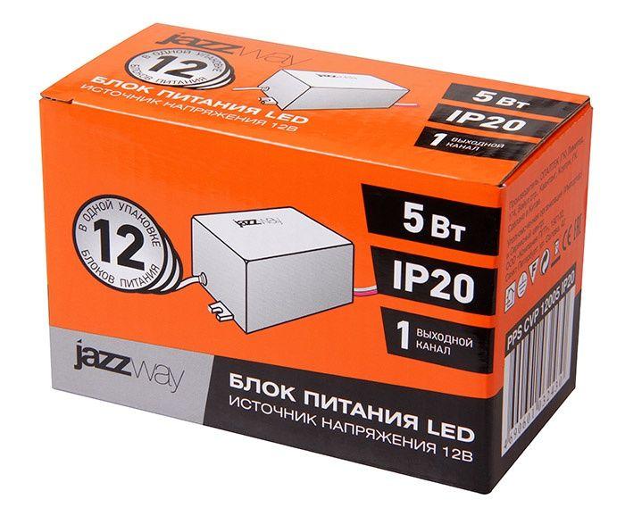 Блок питания Jazzway BSPS 12V 5W IP20 0,42A 1032423