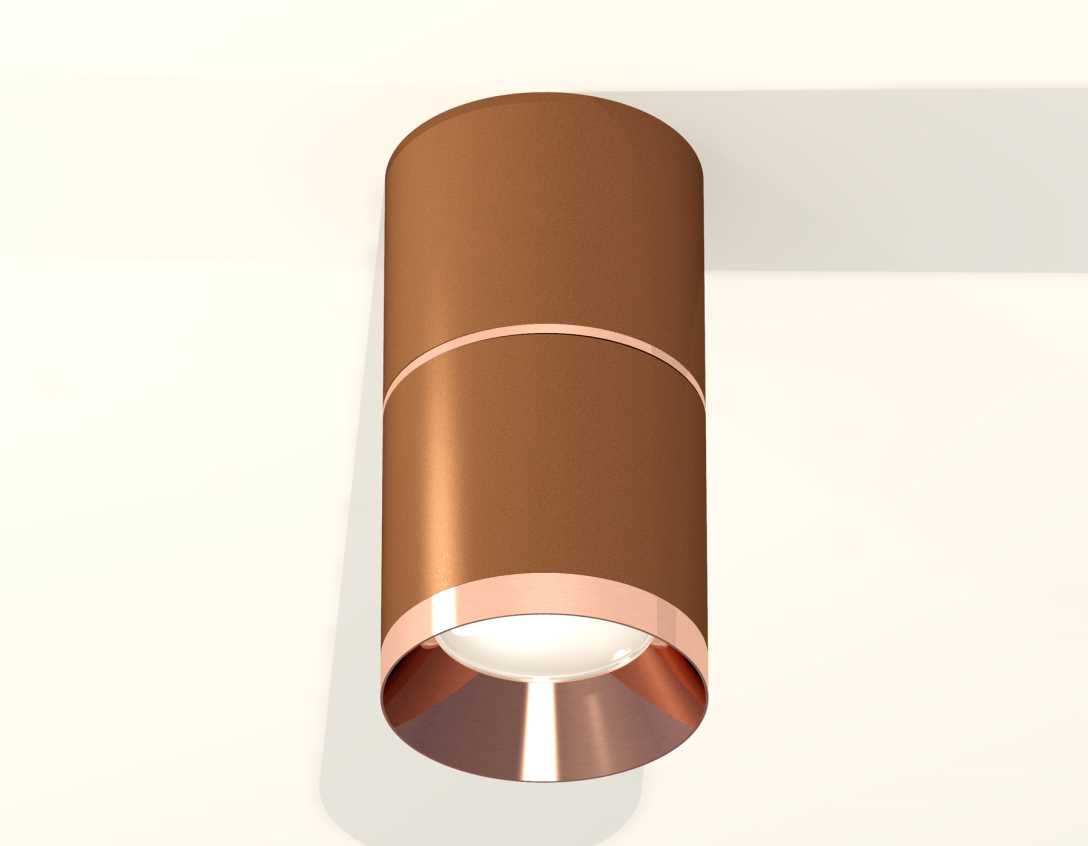 Комплект накладного светильника Ambrella light Techno Spot XS7404081 SCF/PPG кофе песок/золото розовое полированное (C7404, A2073, C7404, N7035)