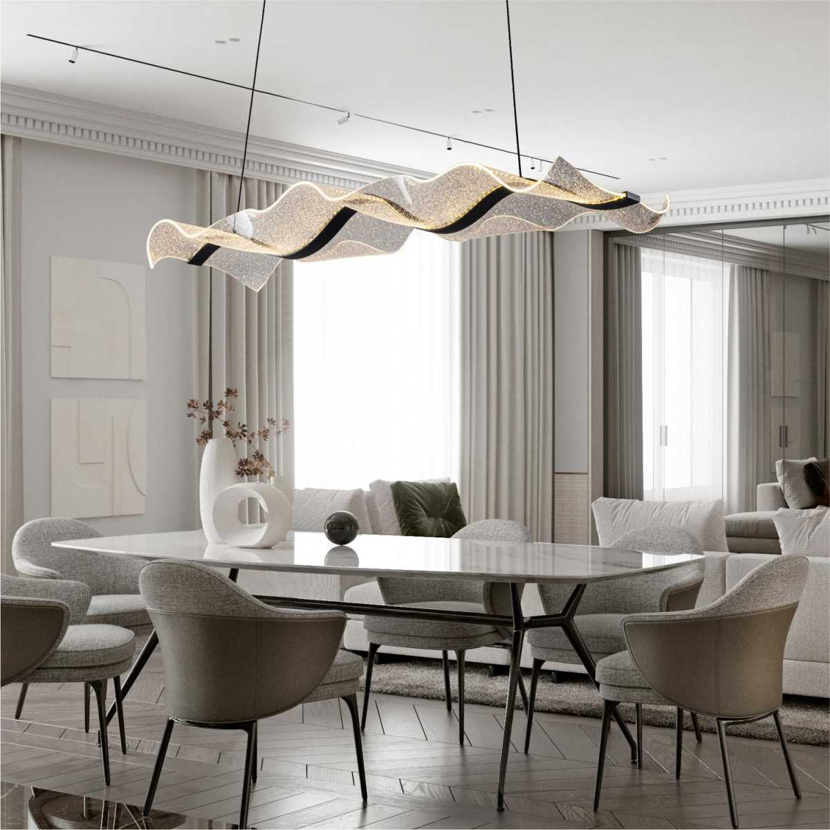 Подвесная светодиодная люстра Modelux Modestyle MS.8046.1000 BK