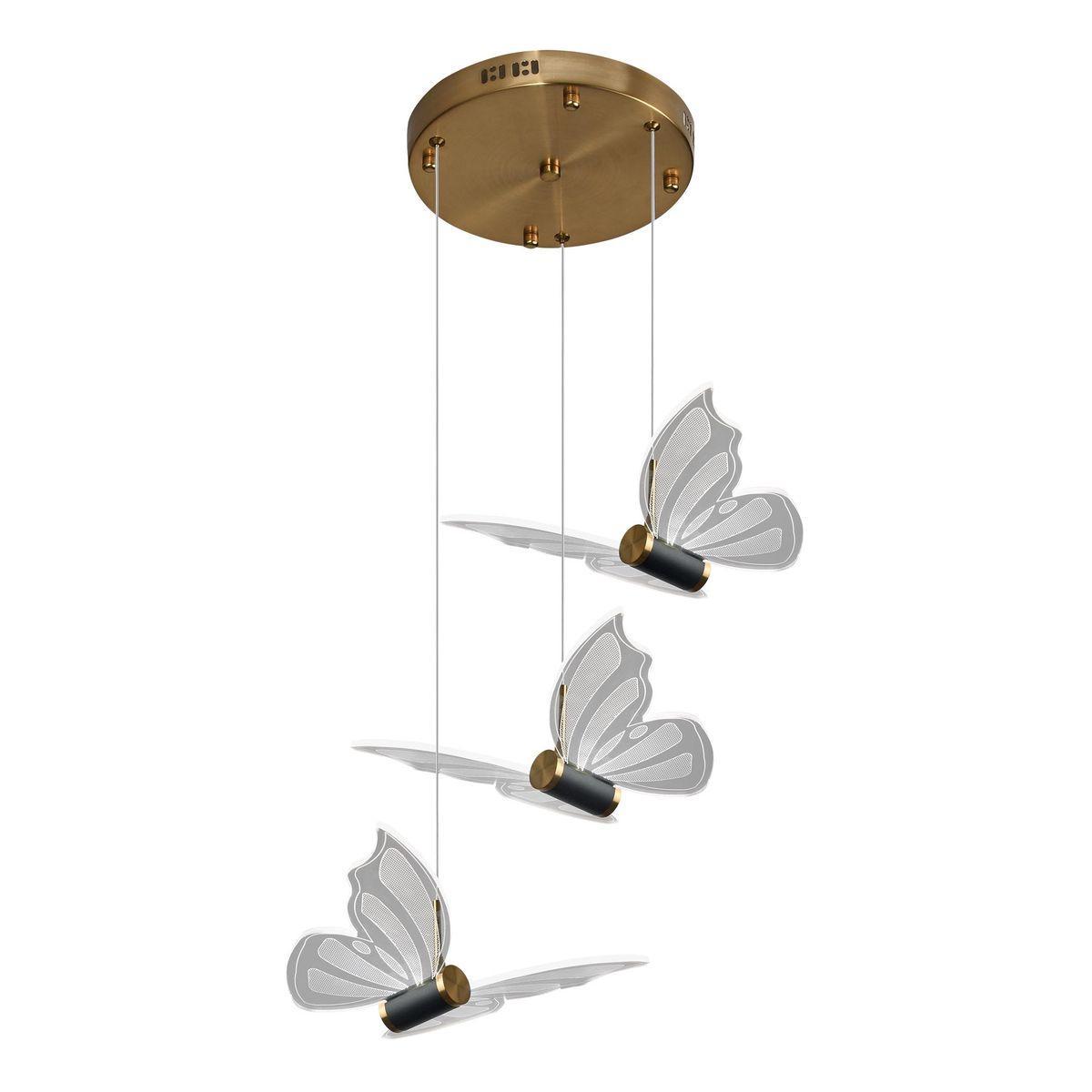 Подвесная светодиодная люстра Natali Kovaltseva Butterflies Led Lamps 81366 Gold