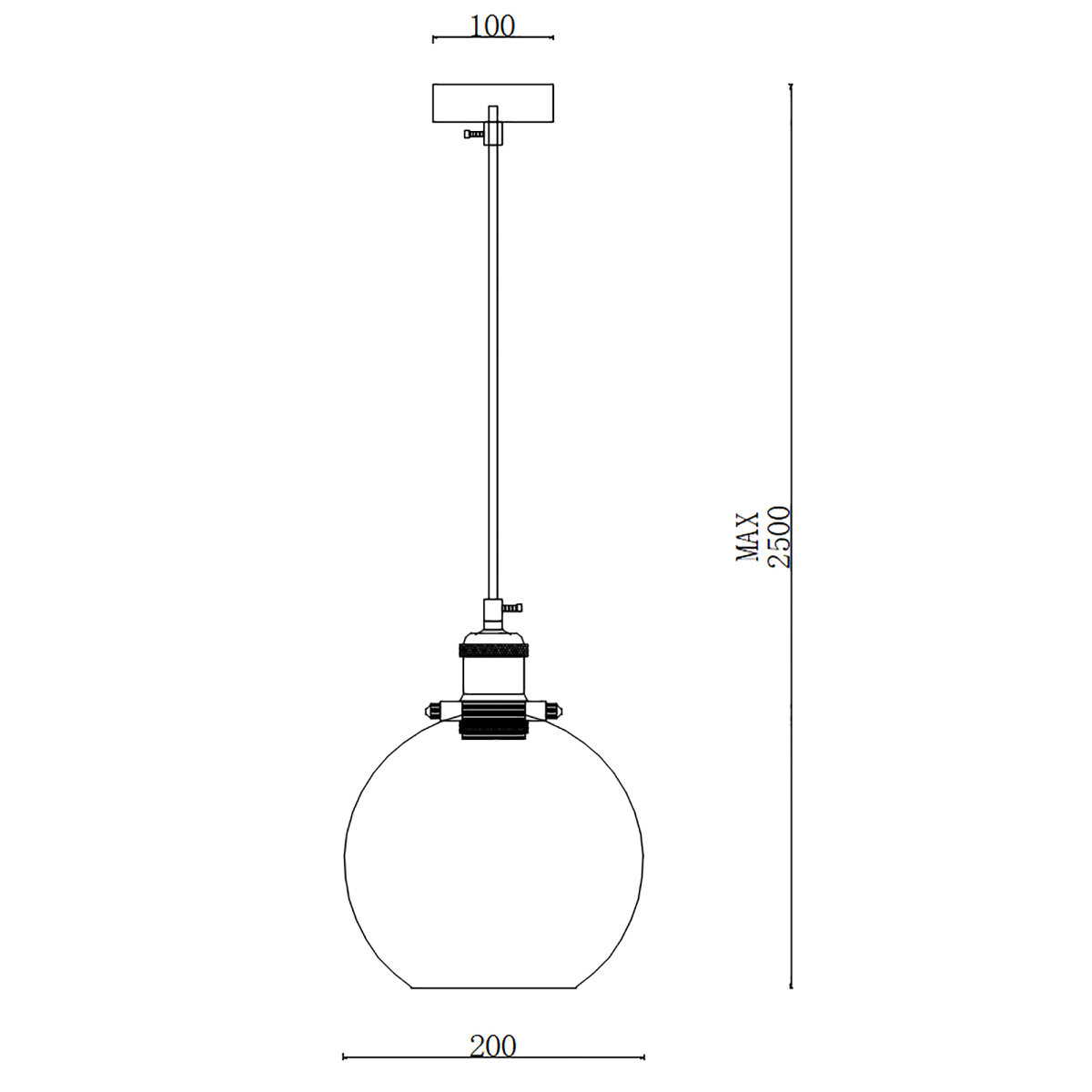 Подвесной светильник Imperium Loft Clear Glass Sphere Cloche 191634-22