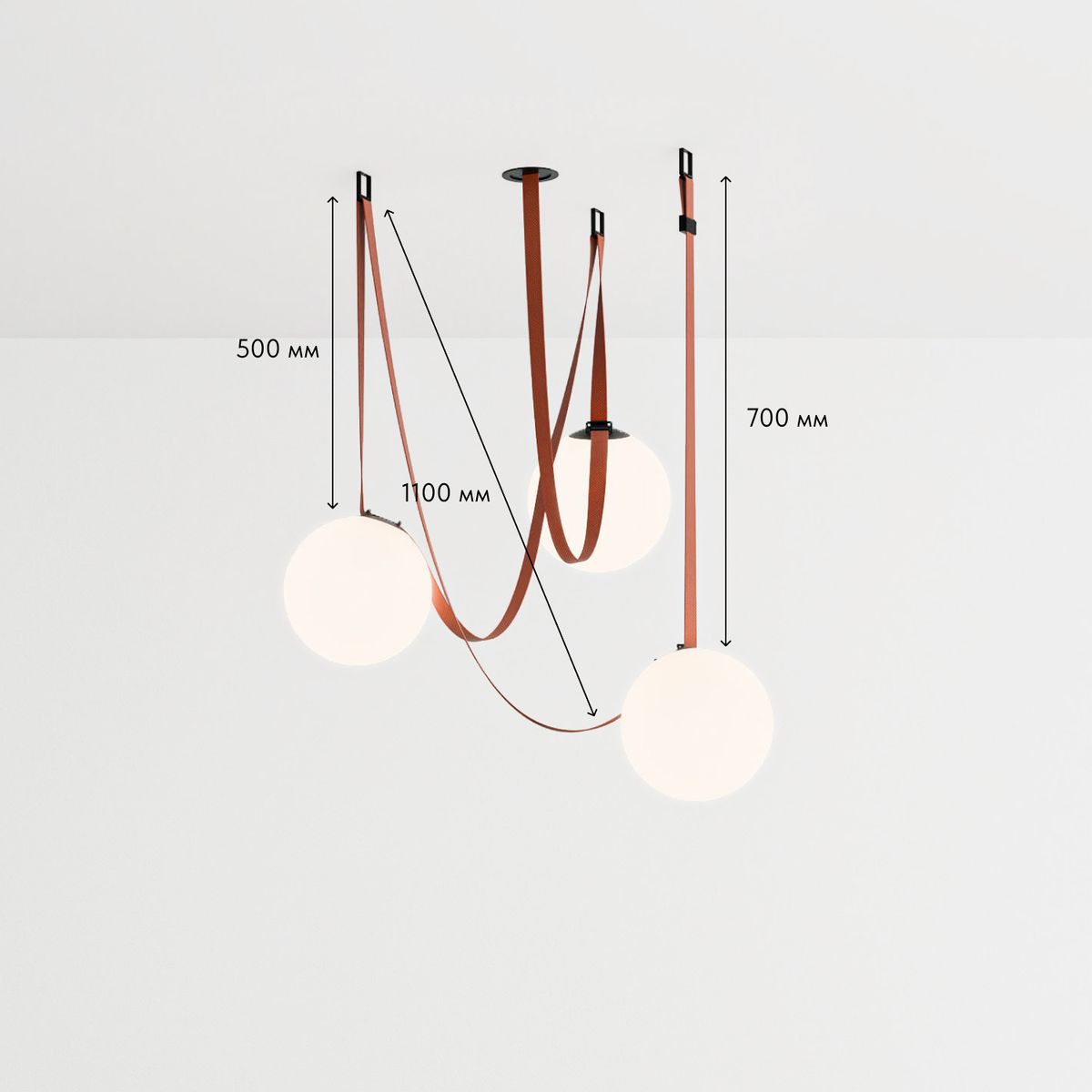 Комплект ременной трековой системы Denkirs Belty Set DK55SET22-01-BR