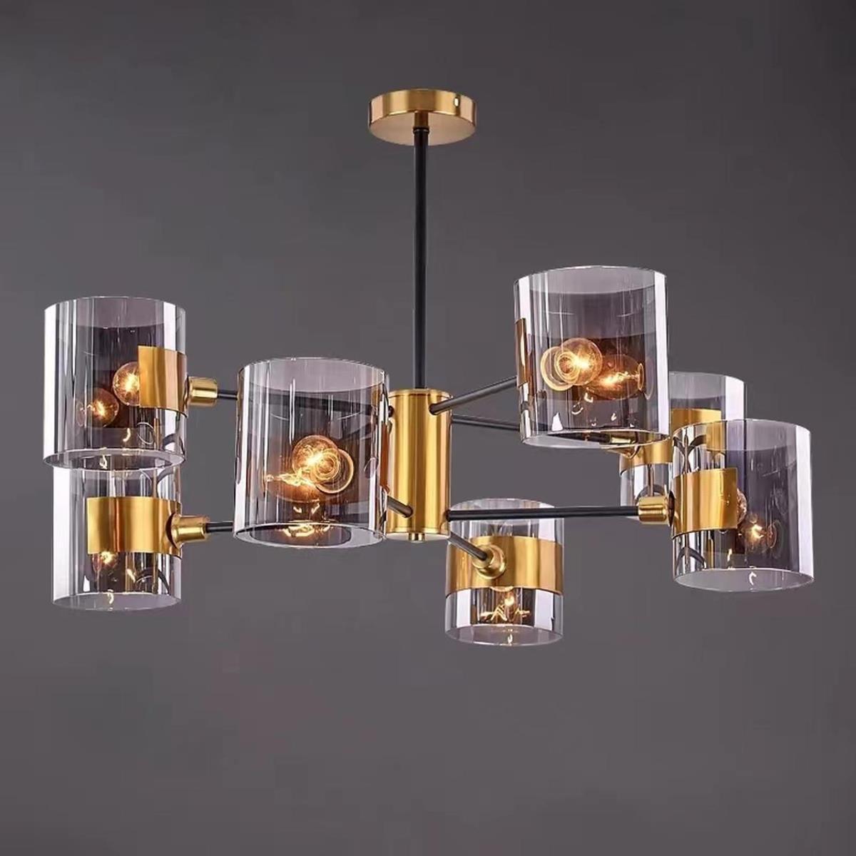 Люстра подвесная Alfa Light F3824-16 GAB E27*8