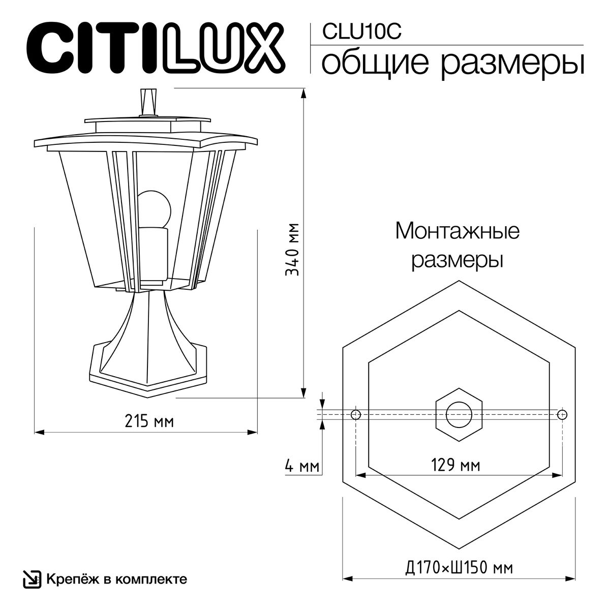 Уличный светильник Citilux Forts CLU10C