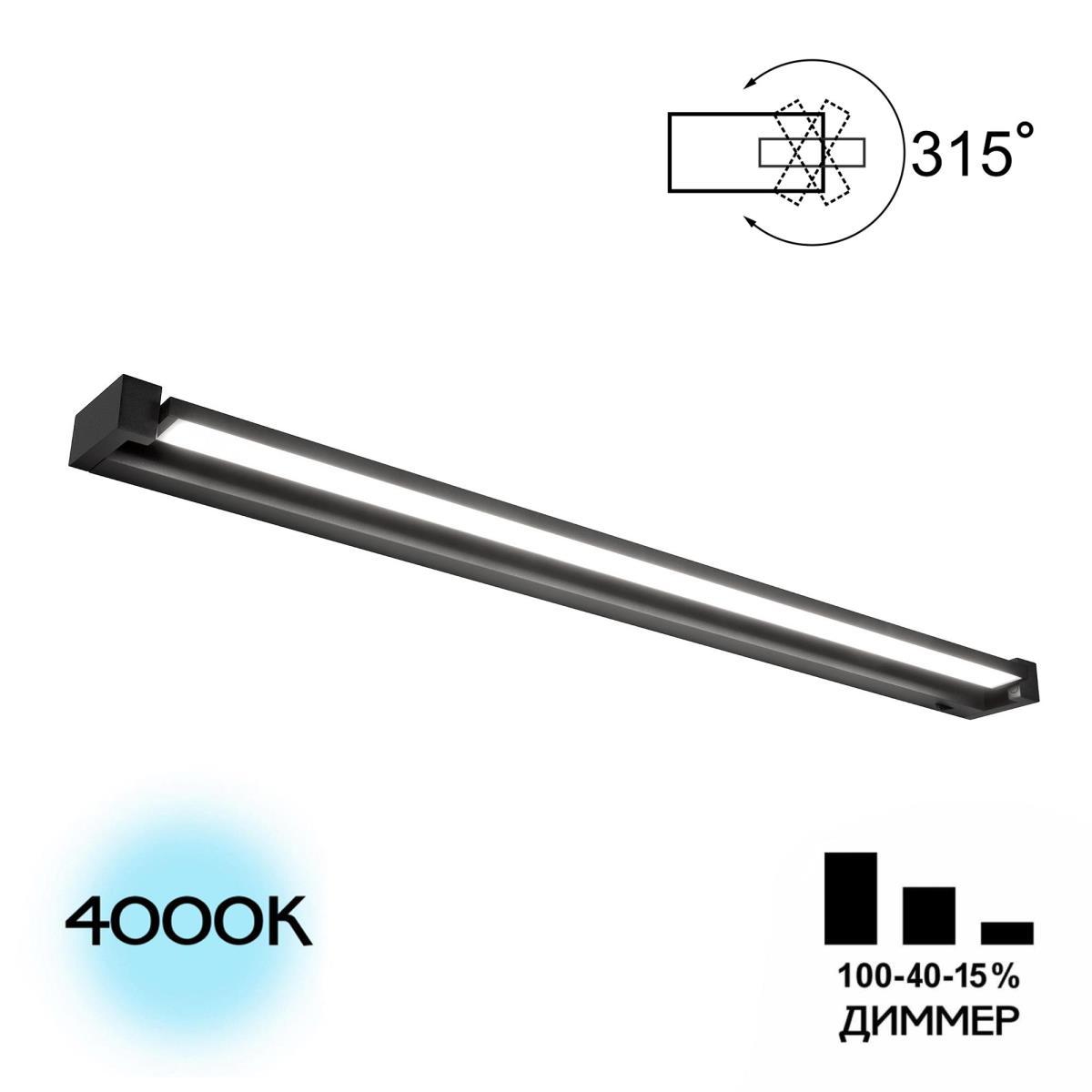 Настенный светодиодный светильник Citilux Визор черный CL708291N
