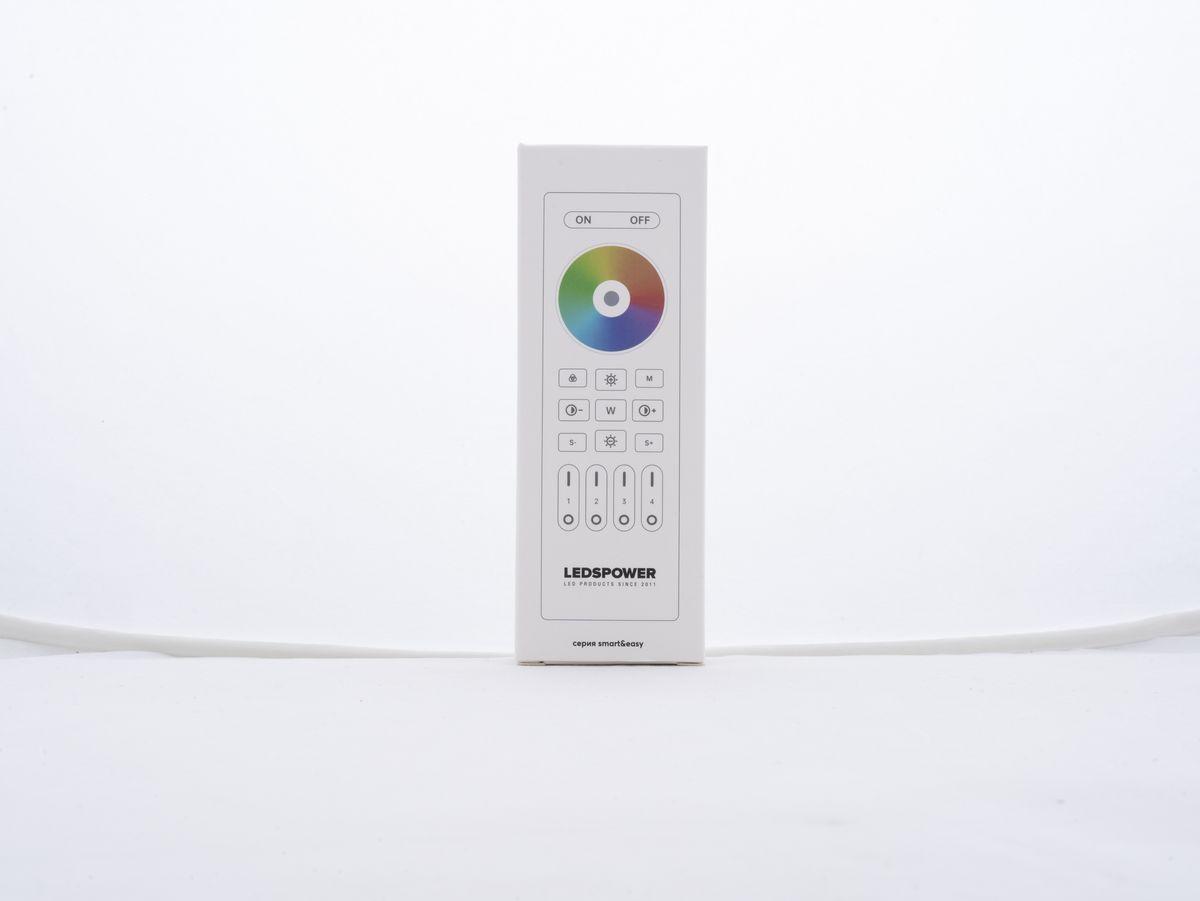 Пульт LEDS POWER RGB/RGBW/RGBCCT на 4 зоны RC03RF белый 006543