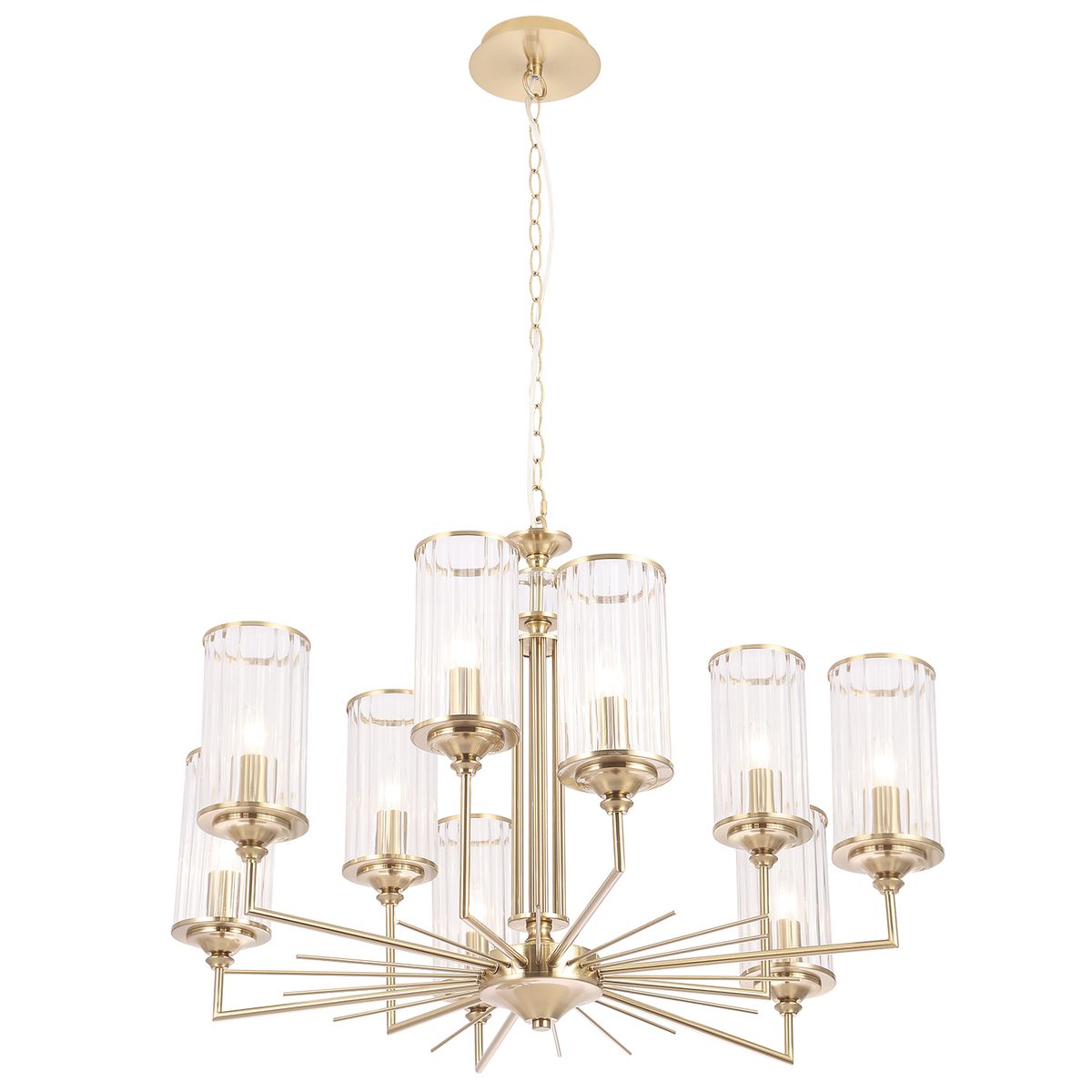 Подвесная люстра Crystal Lux Gloria SP9 Brass