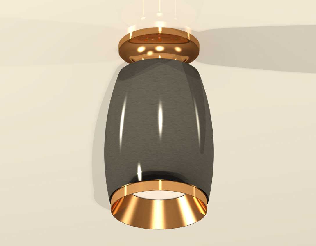Комплект накладного светильника Ambrella light Techno Spot XS1123043 DCH/PYG черный хром/золото желтое полированное (N6905, C1123, N7034)