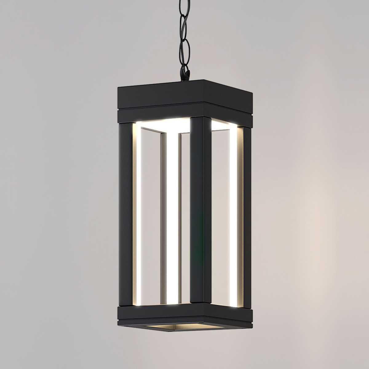 Уличный подвесной светодиодный светильник Elektrostandard Frame 1528 Techno Led черный a051857