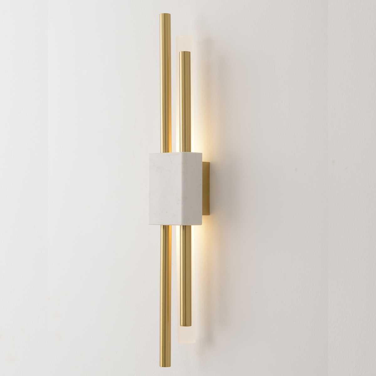 Бра Crystal Lux CARTA AP6W LED WHITE/BRASS