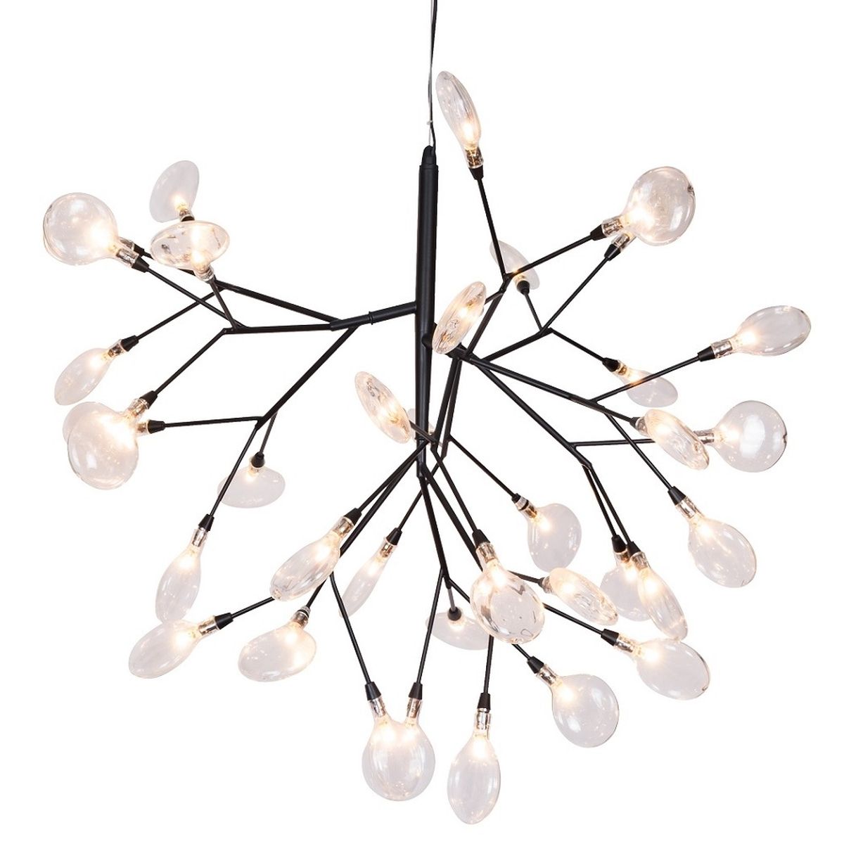 Подвесная люстра Crystal Lux Evita SP36 Black/Transparent