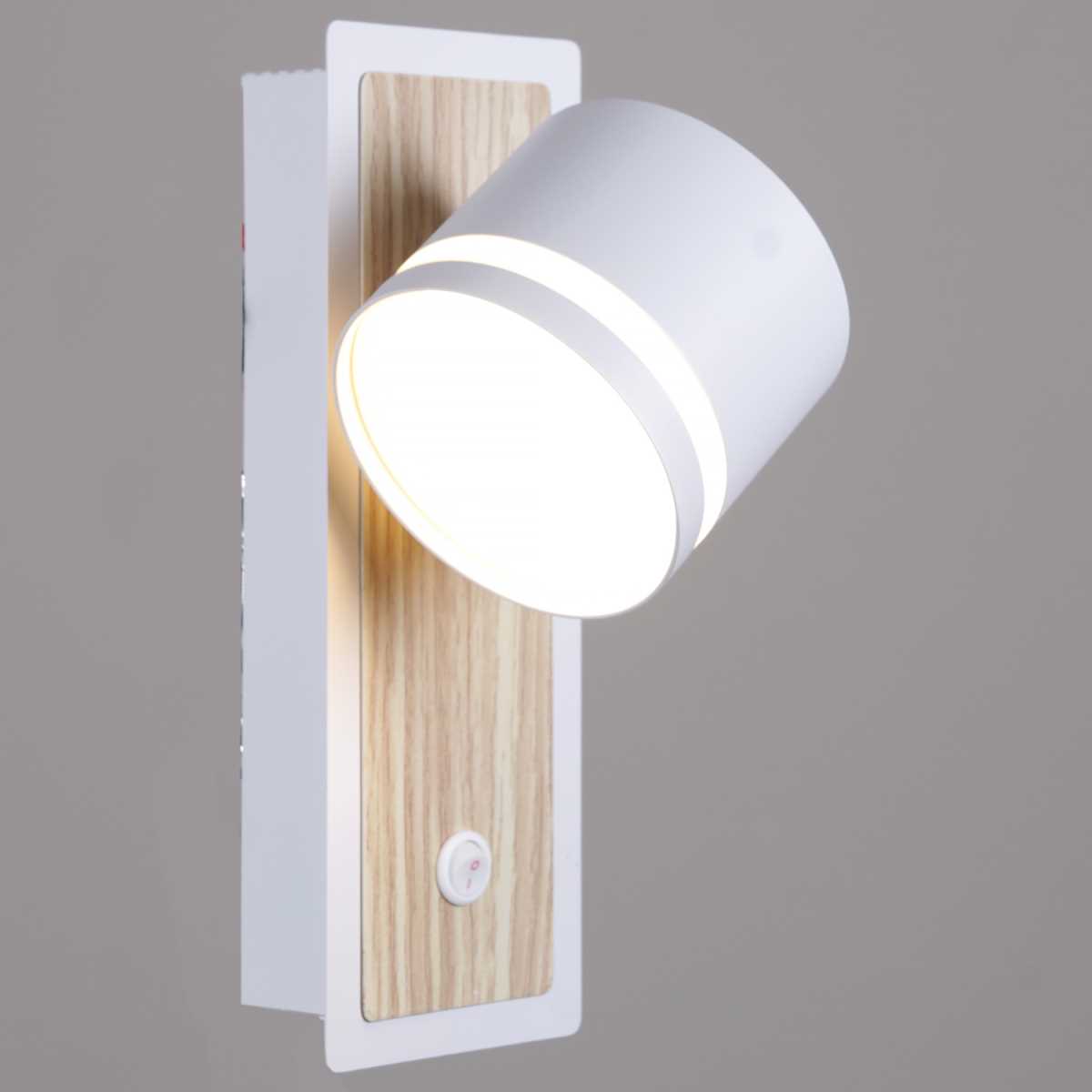 Настенный светильник Reluce 22540-0.2-01 WH+WOOD