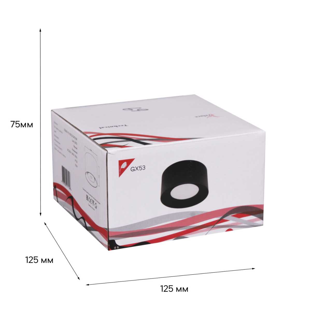 Точечный светильник Reluce Technical 53060-9.5-001LD GX53 BK