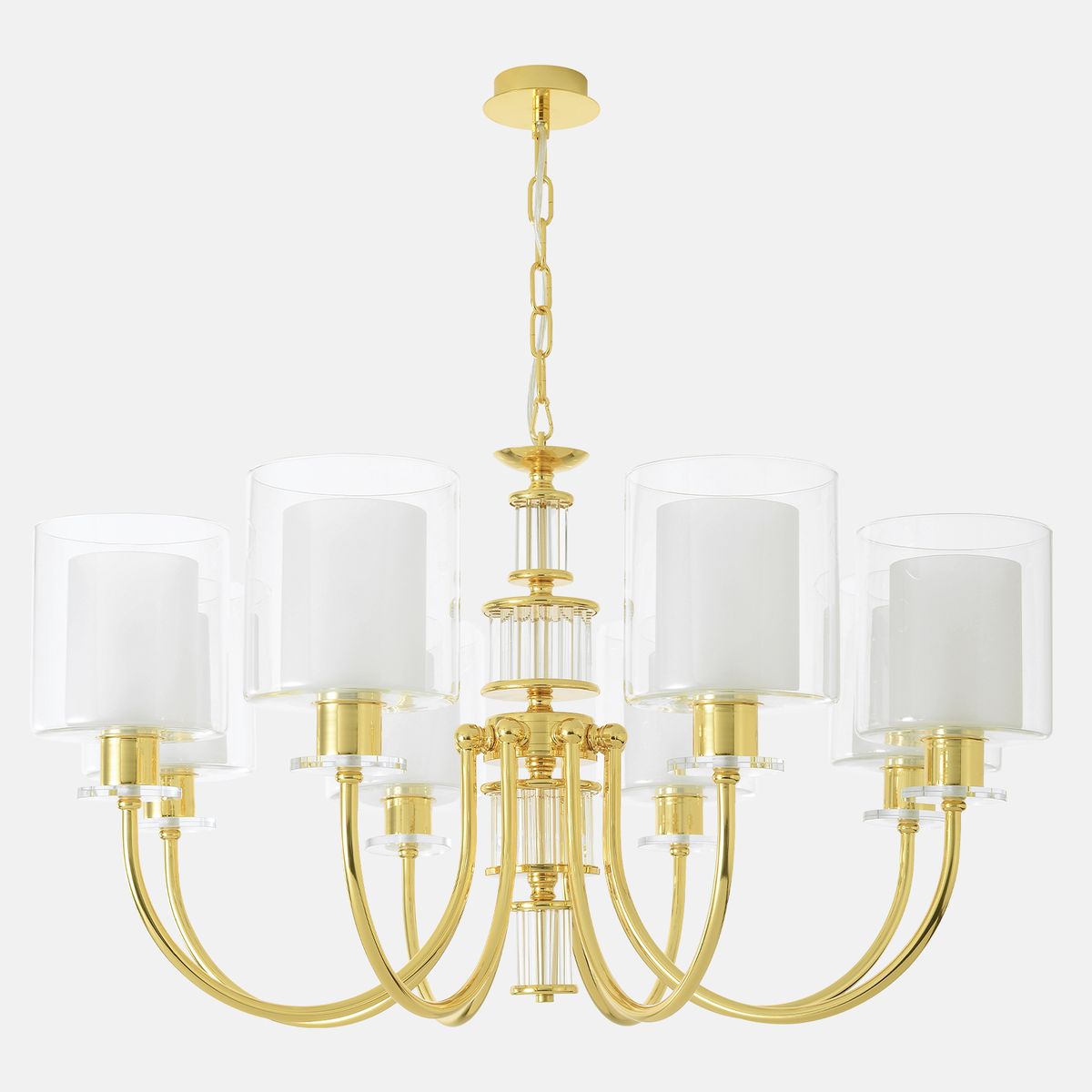 Подвесная люстра Crystal Lux ELENA SP8 GOLD