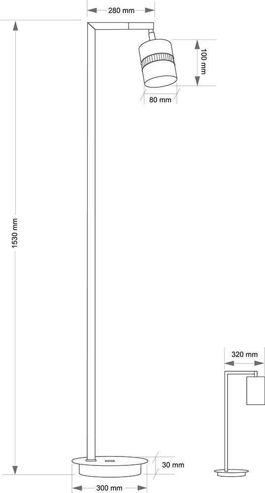 Напольный светильник KUTEK VESTO VES-LS-1(P)