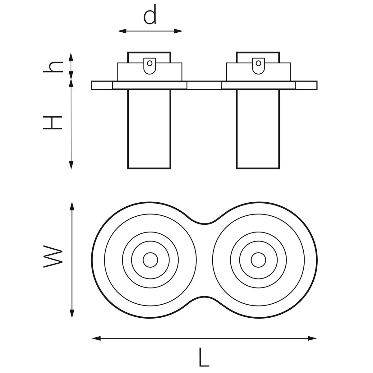Комплект из светильника и рамки Lightstar Intero Tubo (217626+217262+217262) i626262