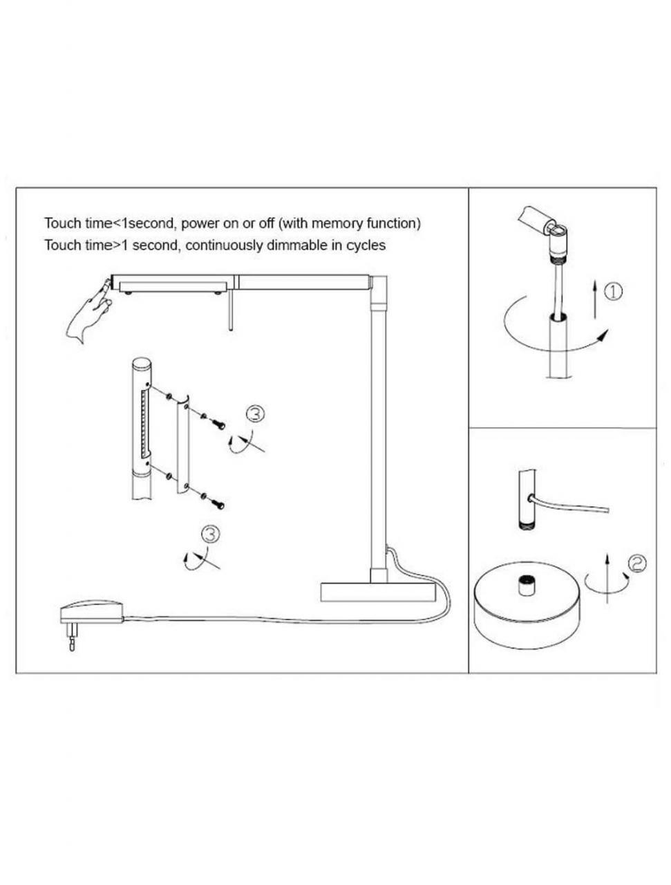 Настольная лампа Lucide Bergamo-led 12619/06/31