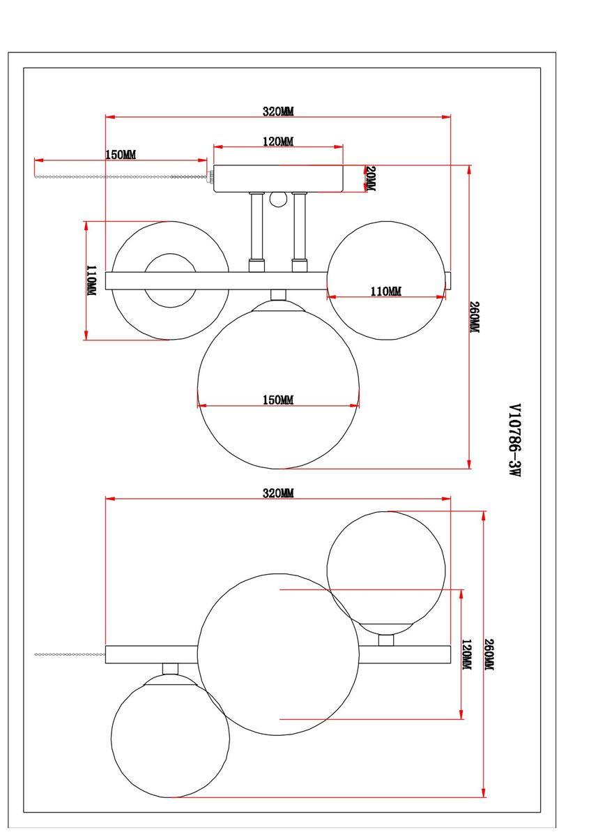 Бра Moderli Renny V10786-3W