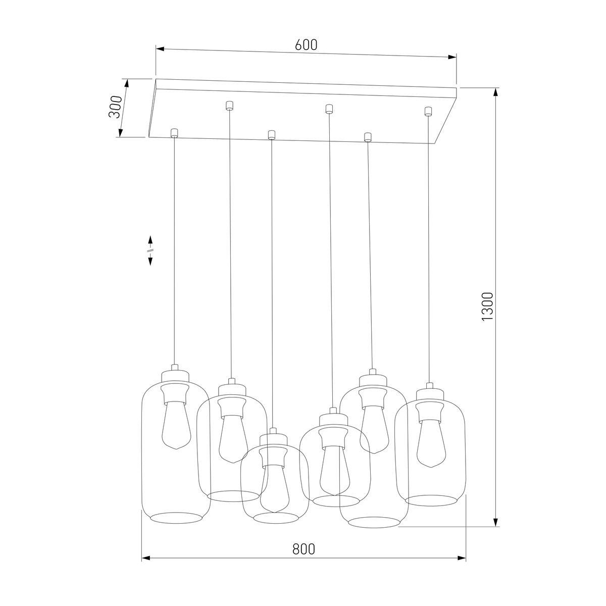 Подвесная люстра TK Lighting 1027 Marco Graphite