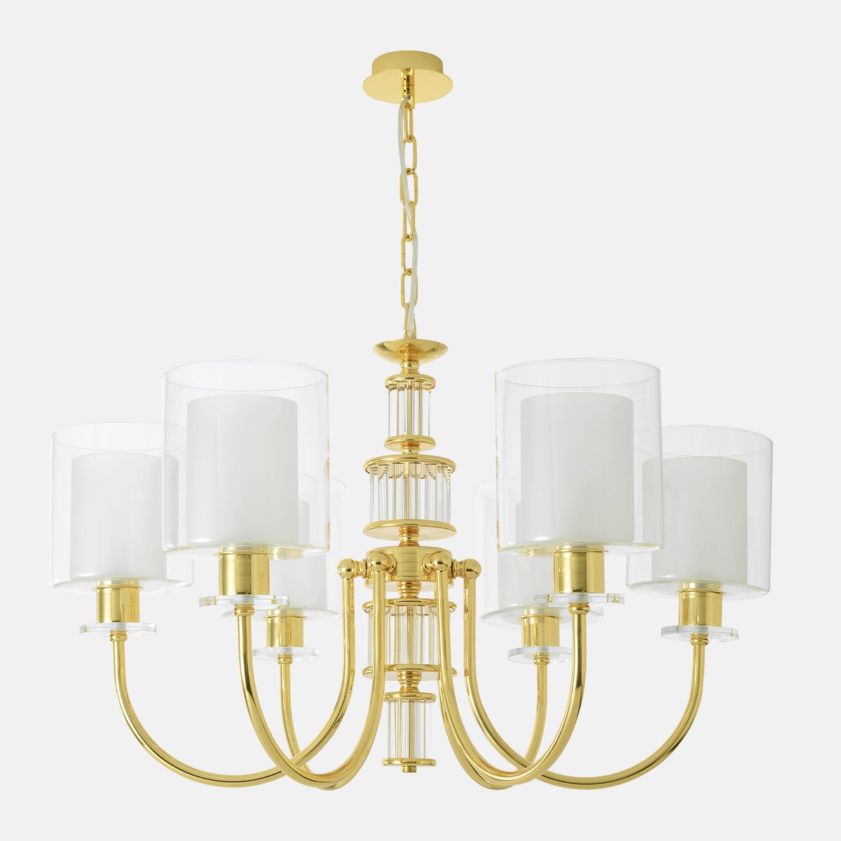 Подвесная люстра Crystal Lux ELENA SP6 GOLD