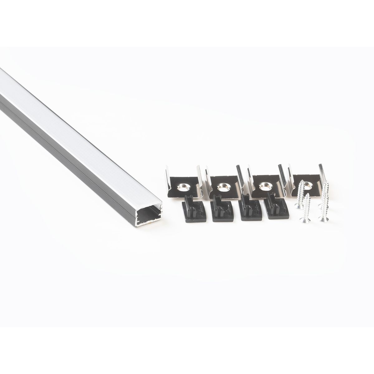 Профиль накладной LEDS POWER СПН1510 алюм. черный с призм.рассеивателем 2м 008387