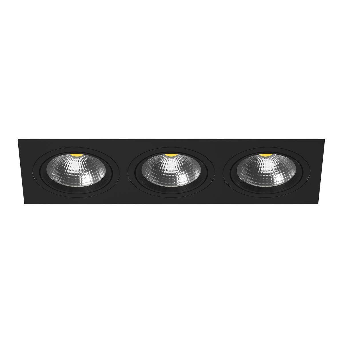 Комплект из светильника и рамки Lightstar Intero 111 (217837+217907+217907+217907) i837070707